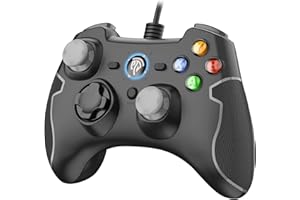EasySMX Controller PC, Joystick PC Cablato, Connessione Stabile Tramite Cavo 1,8m, Controller PC con Alta Sensibilità e Doppia Virazione Feedback, per PC Windows/Steam Deck/Android / PS3 / TV Box