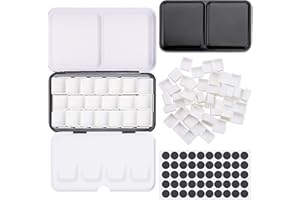 HILEYU Tavolozza vuota per acquerelli, scatola in metallo con 50 colori ad acquerello, per acquerelli, artisti, appassionati in erba e hobbisti tavolozza con coperchio