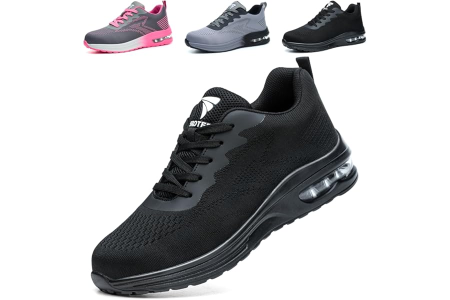 VAVOBIS Safety Trainers Men Womens Safety Shoes with Steel Toe Cap Trainers Non Slip Lightweight Work Trainers Breathable Puncture Proof Work Shoes