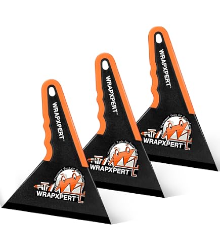 NEWISHTOOL 5-Pack Triangle Squeegee Set – 70A Hardness Blue Contour Scraper With Multi-Edge For Window Tint, PPF, Vinyl Wrapping