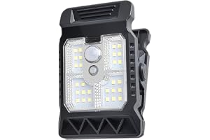 Clip on Solar Lights Outdoor Waterproof Motion Sensor,Solar Lights Clip on Waterproof - Security Lighting for Home Fence Patio Garden Garage Camping Gate Deck Yard Pathway Driveway