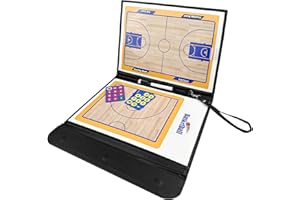 Comzantor Pizarra Baloncesto de Cuero, Tablero Táctico, Tabla de Basket, Carpeta Tactica, Magnéticas de Portátil, para Entrenadores y Arbitros de Basquet