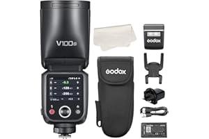 Godox V100-S 100Ws Touchscreen Camera Flash Speedlite for Sony, Detachable Sub Flash, USB-C Charge Battery, 2.4G X Wireless HSS TTL Flash for Sony a7IV a7III a7RV a7RIV a7c a9III a6500 a6400