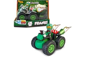 SWAP RIDERS TUNING THE BEAST Swap Riders - Quad FRANKI, vehículo de juguete con diseño de Frankenstein, con 1 figura de un rider, más de 12 piezas intercambiables, para niños y niñas desde 4 años, Famosa (WAP01300)