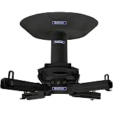 QualGear Pro-AV QG-KIT-CA-3IN-B Tek Kirişli Tavan Adapt&ouml;r&uuml;, 3 in&ccedil; 1,5 in&ccedil; Projekt&ouml;r Montaj Kiti Aksesuarı, Siyah