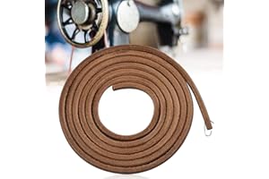 LAISHUNHE 183cm Lang φ6mm Lederriemen Nähmaschine Rund Lederschnur Leder Antriebsriemen mit 1 Haken Lederband Nähmaschinengürtel für Singer Brother Jones Nähmaschinen