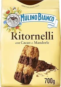 Mulino Bianco Biscotti Frollini Ritornelli con Cacao e Mandorle 700 g