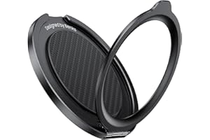 BENKS Support et Poignée Téléphone Magnétique pour MagSafe, 360° Rotation, Anneau Magnétique Téléphone avec Sangle en Cuir Souple pour Serie iPhone 16 15 14 13 12, Noir