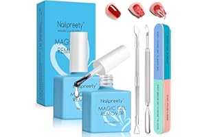 NACERLARY 2 x 15ml Gel nail polish remover, Fast gel polish remover, Easily Removes Gel Nail Polish within 2-5 Minutes, Gentle on Nails, Fast-Acting Formula, Quick Removal No Need for Foil, Soaking or Wrapping