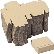 Ellbest 50pcs/Set Kraft Paper Boxes, Jewelry Gift Box Hard Square ...