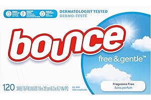 Bounce Dryer Sheets-Free & Sensitive-120 Trocknertücher für sensible Haut - aus USA