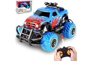 Joollurm Remote Control Cars for 3-9 Years Old Boys Girls, Radio Controlled Mini Truck, Blue Off Road Vehicle Racing Car, Outdoor Indoor Christmas Birthday Gifts Present
