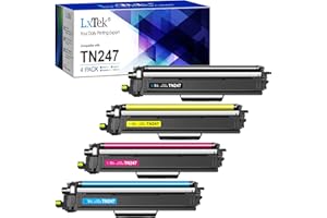 LXTEK TN-247 TN-243 Compatible Toner for Brother TN247 TN243 for Brother HL-L3230CDW L3210CW DCP-L3550CDW DCP-L3510CDW HL-L3270CDW MFC-L3750CDW MFC-L3770CDW(With Chip) Black Cyan Yellow Magenta-4 pack