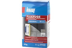 Knauf Flexfuge Universal 10 kg Manhatten, universell einsetzbar für ein besonders glattes Fugenbild auf Wand & Boden im Innen- & Außenbereich, schnellhärtender Fugenmörtel auf Zementbasis