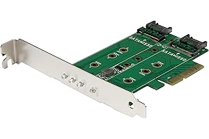 StarTech.com Adaptateur SSD M.2 NGFF à 3 ports - 1x M.2 PCIe (NVMe), 2x M.2 SATA III - PCIe 3.0 (PEXM2SAT32N1)