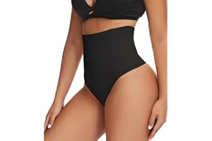 Reamphy Shapewear Damen Bauchweg Unterhose, Miederhose Tanga Unterwäsche String Miederslip Figurformende Hoher Taille Shaping Unterbauch Kontrolle Body Shaper für Frauen