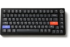 DrunkDeer Klawiatura mechaniczna A75, TKL, Hyper Fast Magnetyczna Włączka, Przewodowa RGB USB, Compact 82 klawisze z pokrętłem, odporna na zalanie, czarna, Keycap