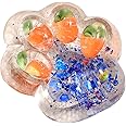 Cat Paw Squishy Toys | سكوشي Pet Paw Squeeze Fidget Toys | Sequin Cute Animal Claw Pinch Stress Relief Toys Fast Rebound | Strawberry Paws Sensory Toy Stress Balls for Kids & Adults