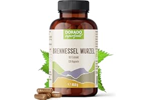 ‎DORADO SUPERFOODS Brennnessel Wurzel Kapseln – 1.600 mg Extrakt täglich (10:1, entspricht 16.000 mg Rohwurzel) – 120 Stück (1-Monatsvorrat) – vegan & hochdosiert | Dorado Superfoods®