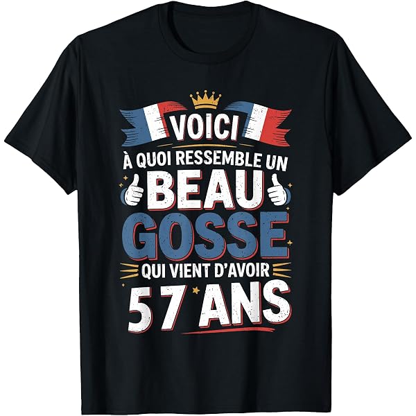 T-Shirt Homme Coton Ringspun Vintage 57e Anniversaire – Modèle 1968 | Marque Gildan