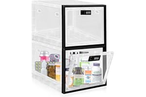Gemaxvoled Abschließbare Box– Transparente Medikamentenbox zur Kindersicherung, Handy-Sperre & Snack-Kontrolle – BPA-freies Material, 12,6 Liter Fassungsvermögen, stapelbar & belüftet