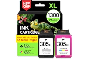COLORETTO 305XL bläckpatron kompatibel med HP 305 XL, 1 svart och 1 färg | DeskJet 2820e 2800e 4200e 4220e 4230e 2810e 4222e 2821e 2822e 2823e 4210e 2700 2720e 2721e 2722e 2723e 2724 skrivare