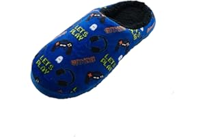 GladRags Boys Gaming Gamer Slipper Mule Blue Size 11-5