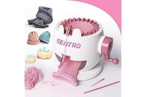 FYGAIN SENTRO Knitting Machine, 22 Needles Smart Weaving Loom Round Knitting Machines, Knitting Board Rotating Double Knit Loom for Sock/Hat, Knitting Loom Machines Kit Weaving Loom for Adults or Kids