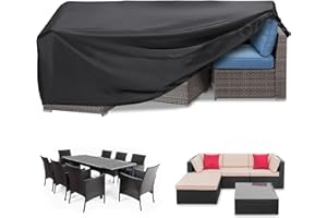 RICHIE Pokrowiec na meble ogrodowe, wodoodporny, wytrzymały materiał Oxford 420D, 240 x 140 x 90 cm, prostokątny pokrowiec na stół ogrodowy, pokrowiec na stół na patio, wodoodporne, odporne na