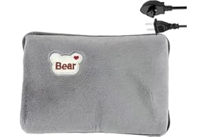 ETUCYNG Bolsa de Agua Caliente Eléctrica,Calentador De Manos Eléctrico Para Invierno Y Clima Frío - Botella De Agua Caliente Con Funda De Peluche,Para Calambres Menstruales Músculos Cuello Piernas