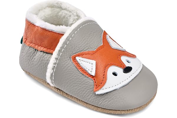 IceUnicorn Chausson Cuir Bébé Hiver Chausson Bebe Fourré Peluche Chaude Chausson Cuir Souple Bébé Fille Garçon Pantoufles Bebe