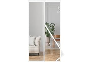 akgao Zanzariera Magnetica Vetroresina, 130x240cm Apertura Media Rinforzato Zanzariere Magnetiche per Porte, Autosigillante Durevole Tenda Zanzariera per Porta Scorrevole Cucina Camera Letto Patio