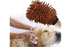 4P 4 PETS Chenille Microfiber Dog Towel Mitt For Small, Medium And Large Breed, Pet Towel, Great For Bath and Grooming- 22x15cm/Attractive, Durable, Super Absorbent, Washable