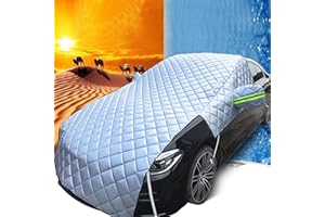 HULG Couverture Pare-Brise Voiture,Imperméable Protecteur De Pare-Brise,Protecteur De Poussière De Neige avec Crochets élastiques (Business Car)