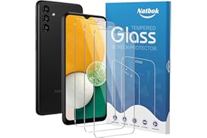 Natbok [3 sztuki) szkło hartowane kompatybilne z Samsung Galaxy A13 5G/4G/A04S/A04, [bez pęcherzyków] [Odporne na zarysowania] ochraniacz ekranu do Samsung Galaxy A13, HD przezroczysty 0,33 mm szkło,
