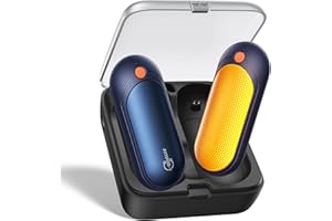 J-BRAUV Hand Warmers Rechargeable 2 Pack, 10000mAh Charging Case + 4000mAh Reusable Electric Hand Warmer, Up to 20H Heating Portable Pocket Hand Warmers for Outdoor Golf, Cold Weather and Tech Gifts
