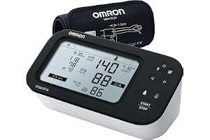 Omron Smart BP Monitor, Clinically Validated with AFib Detection & Bluetooth, Dual Display, Fully Automatic Upper Arm Blood Pressure Monitor with IntelliWrap Cuff (HEM-7383T1)