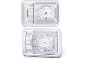 ShinePick 12V Lampada LED, Luci led da Interni Auto Plafoniera Tetttuccio Illuminazione Interna Luce con Interruttore per Auto/RV/Camper/Camion/Rimorchio/Van/Barca (2 pezzi)