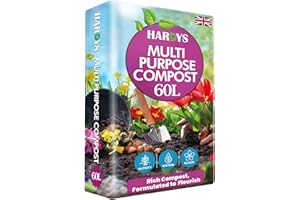Hardys 60L Multi Purpose Compost - Potting & Seed Compost for Outdoor Plants | All Purpose Indoor Plants Potting | Nutrient Rich Fertiliser for Garden, Pots, Planter Beds