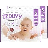 TEDDYY Easy Baby S Size Diaper Tape Style |132 Count (Small) | 3-8 kgs (Pack of 2) | Quick Absorbency | Extra Super Soft | An