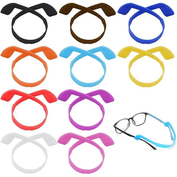 5 Cinturini Regolabili Antiscivolo Per Occhiali Da Sole Bambini – Elastici In Corda, Adatti A Tutte Le Montature - copertina