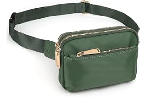 UTO saszetka biodrowa dla mężczyzn i kobiet, wodoszczelna, nylonowa, modna, smukła, lekka saszetka z 3 kieszeniami na zamek błyskawiczny