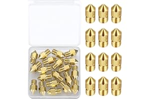 MMDBD 20 Pcs 0,4 mm MK8 Buses en Laiton pour Imprimante 3D Extrudeuse, Buses d'imprimante Compatible avec Creality Ender 3/Ender 3 V2/Ender 3 Pro/Ender 3 Max/Ender 5 Pro/Ender 3 S1/Ender 3 Neo/CR- 10S
