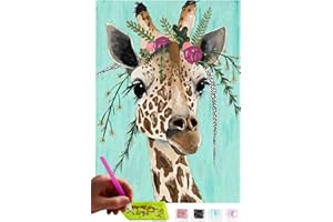 MISHBAY Diamond Painting Jirafa - 5D DIY Pintura Diamante 30x40cm - Dibujos con Diamantes Animales - Punto de Cruz Kit Completo