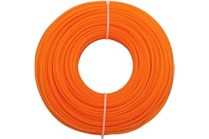 COSY GARDEN TOOLS Fil Debroussailleuse 3mm Renforce Pentagone Orange De Qualité Commerciale Bobine De Fil Debroussailleuse 122M Fil Coupe Bordure Universel Pour Les Débroussailleuse, Les Coupe-herbes, Les Coupe-bordure