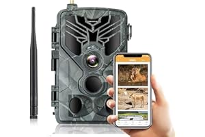 SUNTEKCAM Wildkamera SIM Handyübertragung 4G LTE Nachtsichtgerät Bewegungsmelder 20MP 1080P Jagdkamera IP66 Wasserdicht, 940nm IR LED Fast Trigger Sensor 120° Weitwinkel MMS SMTP Übertragung mit 16G SD Karte