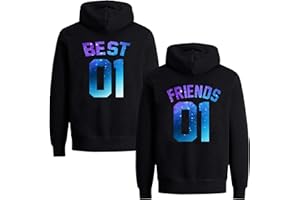 Tom's Couples Shop Best Friends Pullover für Zwei Mädchen 1 Stück Beste Freunde Hoodie für 2 Sister Freundin Freundschafts Pulli BFF Geschenke