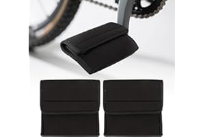 TJHDSF 2 Fundas para Pedales de Bicicleta, Fabricadas en Caucho Cloropreno, Especialmente Diseñadas Proteger Las Bicicletas Durante el Transporte contra Daños, Compatibles con Plegables y Estáticas (Negro)
