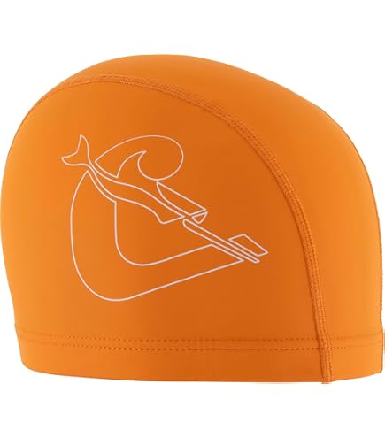 Cuffia Da Nuoto Cressi Tago In Spandex Unisex - Arancio/Bianco, Asciugatura Rapida, Taglia Unica, Comfort E Stile Per Il Tuo Allenamento In Acqua