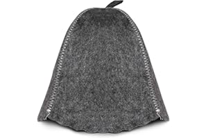 ASKOLD Ukrainian Wool Sauna Hat Gray for Sauna Banya Bath House - Sauna Hat Finnish - Ukraine Sauna Hat Wool - Russian Banya Hat for Men - Sauna Hat for Men - Sauna Hats Russian